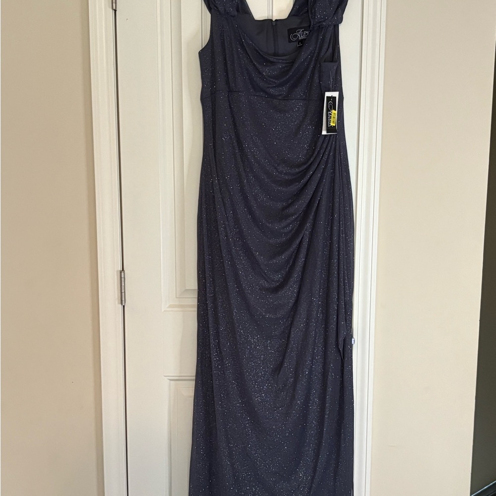 Alex Evenings Elegant Gray Evening Gown